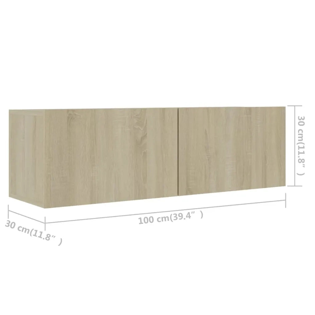 Set di Mobili Porta TV 4 pz-Credenza per TV Rovere Sonoma in Legno Multistrato 356597
