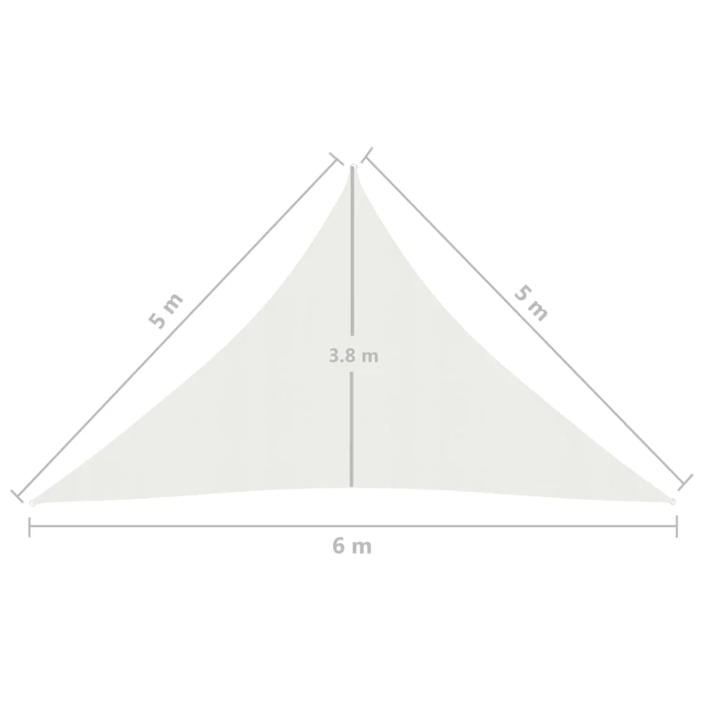 Vela ombreggiante/ombrellone HDPE 160 g/m² 5 x 5 x 6 m bianco 02_0009035