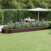 Letto Giardino Acciaio Zincato 523x140x36 cm Marrone 319045