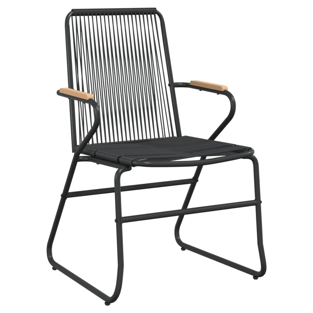 Set da pranzo da giardino in rattan nero PVC da 5 pezzi 02_0014778