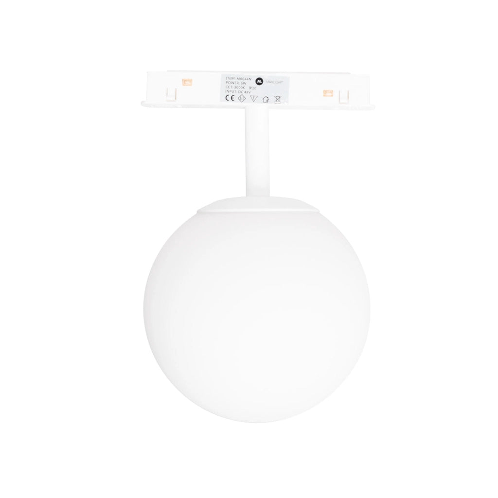 Faretto magnetico sfera opale bianca 5,4W 334lm 3000K Maxlight