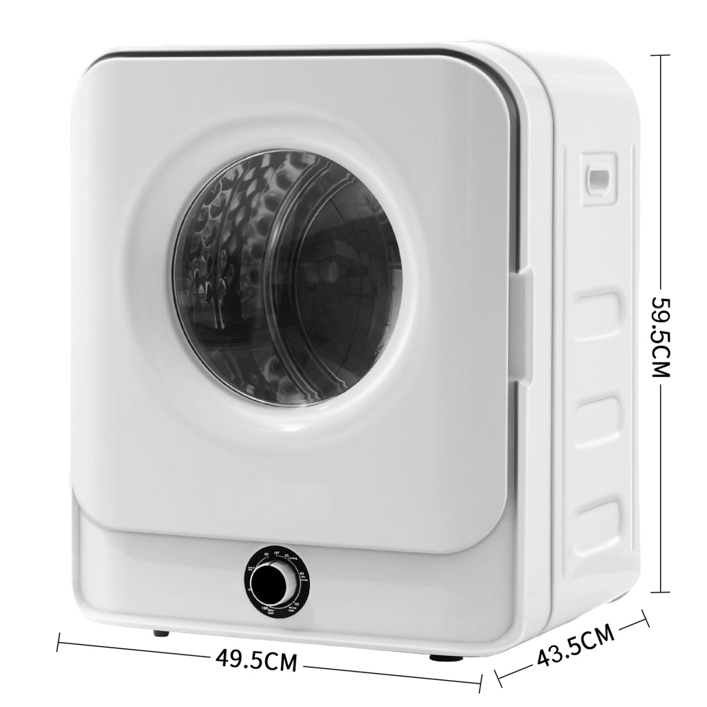 Asciugatrice a Parete 3 kg ¨C MINIMAL ¨C Acciaio Inox, 830W, 5 Programmi