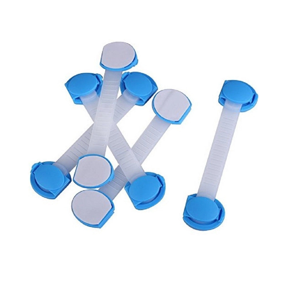 Trade Shop - Set 5 Fascette Chiusure Per Mobili Cassetti Frigo Sicurezza Protezione Bambini -