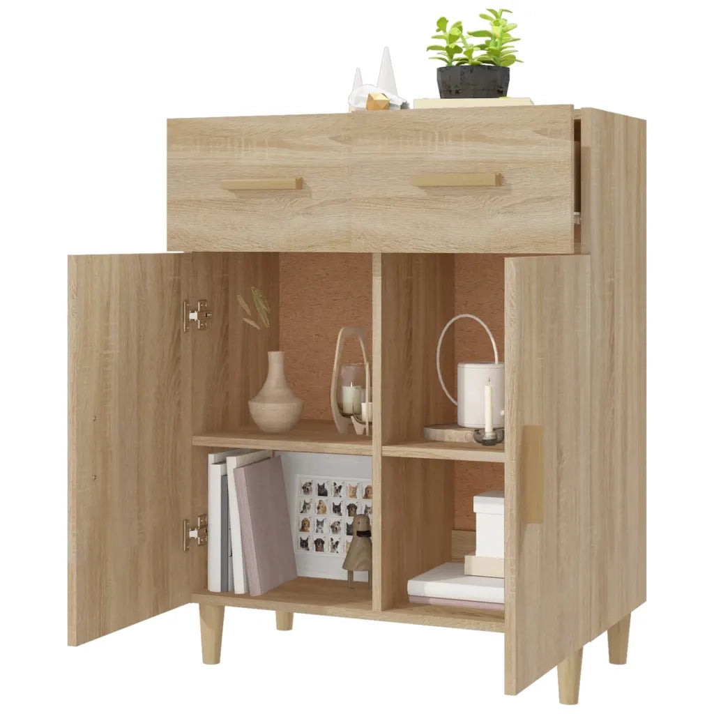 Credenza Rovere Sonoma 69,5x34x89 cm in Legno Multistrato 812189