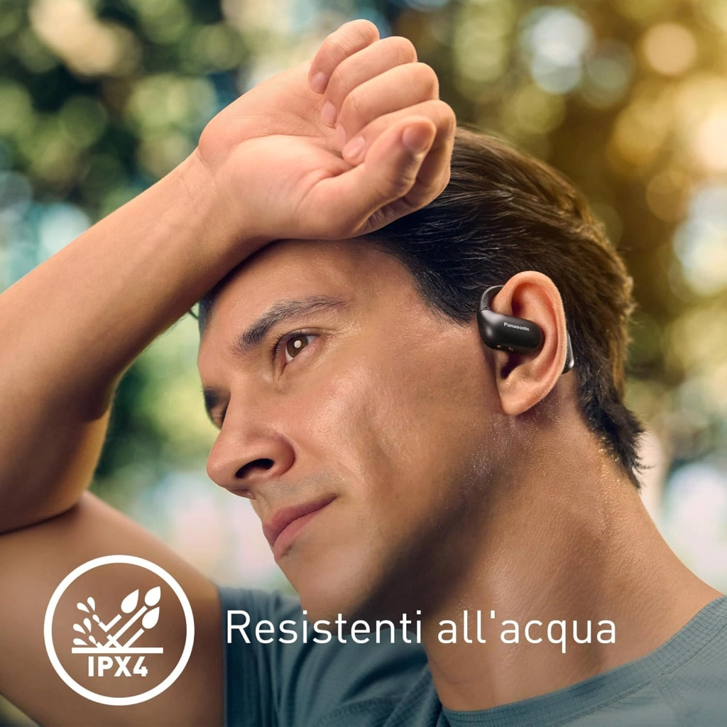 RB-F10DE-K Cuffie Wireless Open-Ear, Auricolari wireless Sport Bluetooth con Microfono ENC, 25H di Autonomia, Bluetooth 5.4, IPX4, Controlli Touch, Nero