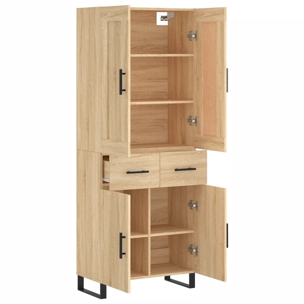 Credenza Rovere Sonoma 69,5x34x180 cm in Legno Multistrato 3199900
