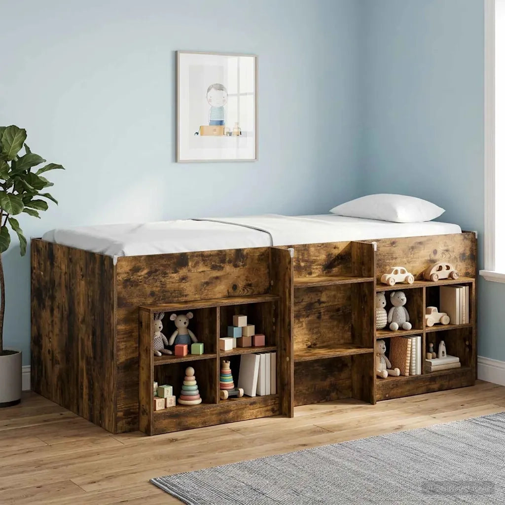 Letto Alto per Bambini Rovere Fumo 80 x 200 cm 3422551