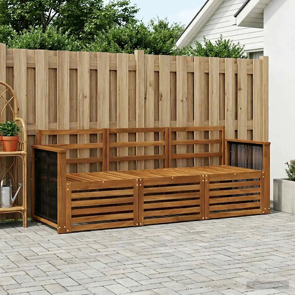 Set divani 3 pcs Legno di Acacia Massello