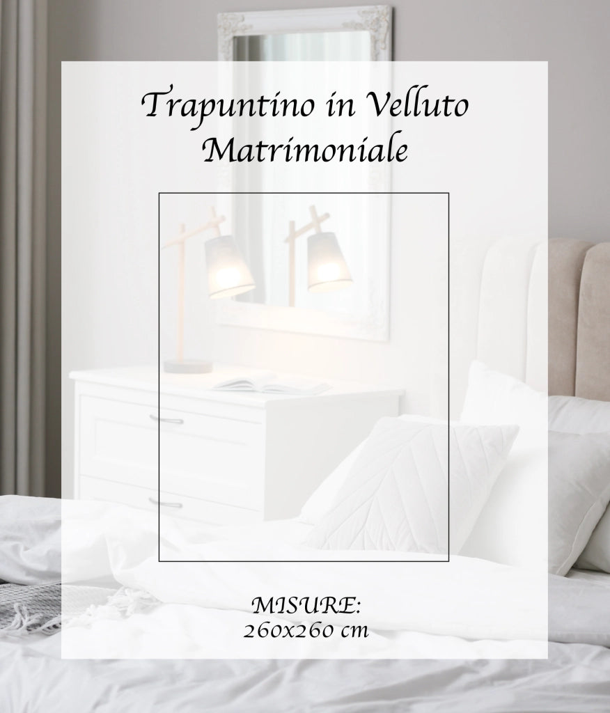 Trapuntino Matrimoniale In Velluto Morbido Primaverile Copriletto Trapunta Leggera Coperta Estiva Elegante Due Piazze Prodotto Italiano Matrimoniale - Tortora