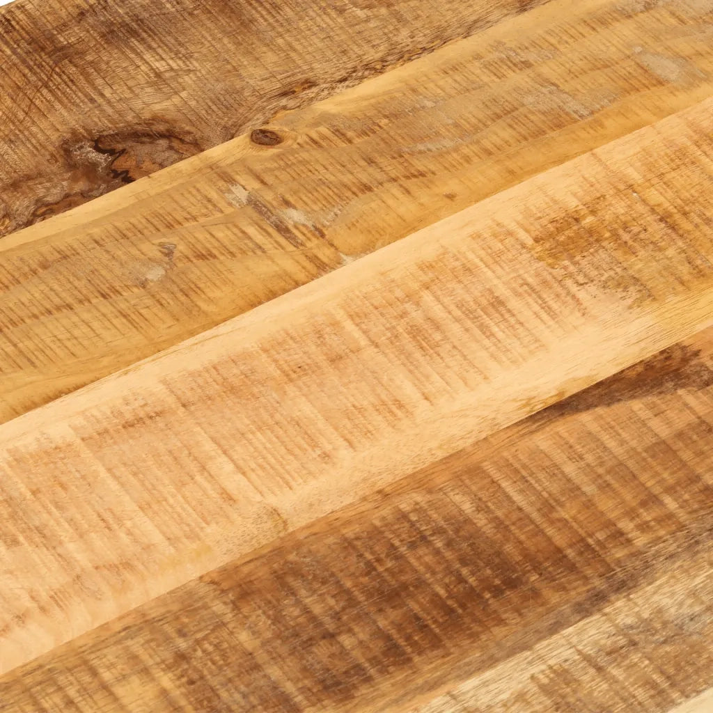 Piano Tavolo 120x60x3,8 cm Ovale Legno Massello Grezzo di Mango