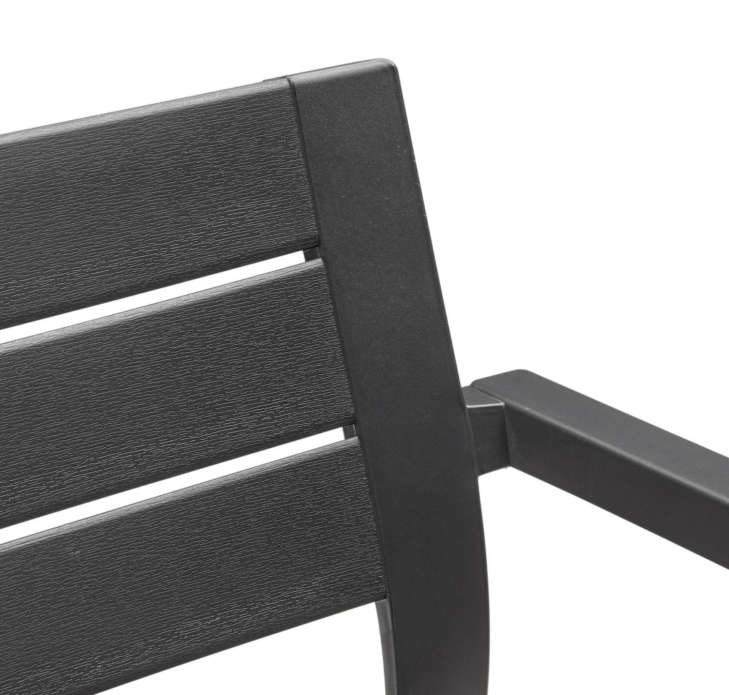 Set di 6 sedie da esterno Courtenay, Seggiola da giardino, Seduta outdoor multiuso, Panchina da giardino, 62x59 h79 cm, Antracite