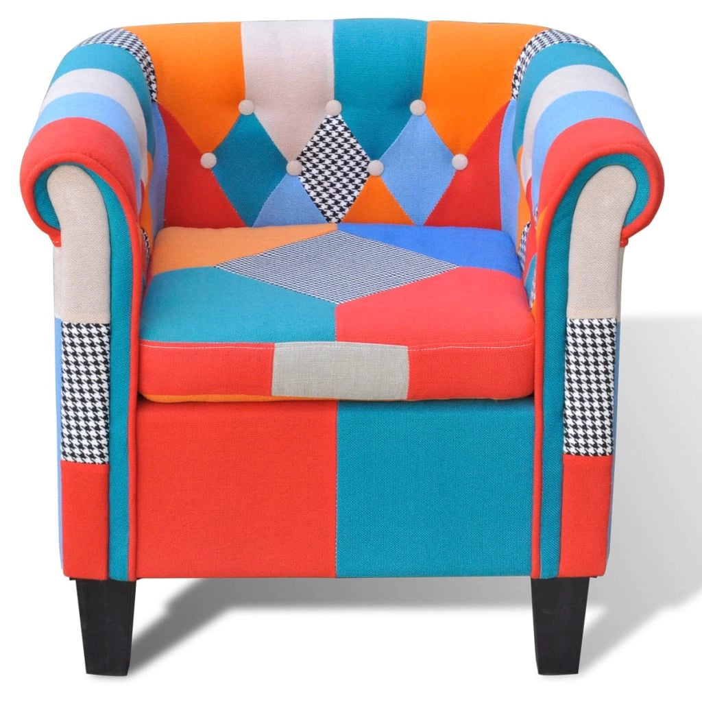 Poltrona poltrona divano club design per soggiorno con tessuto patchwork 1102048/3