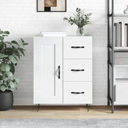 Credenza 69,5x34x90 cm in Legno Multistrato Bianco Lucidocod mxl 128052