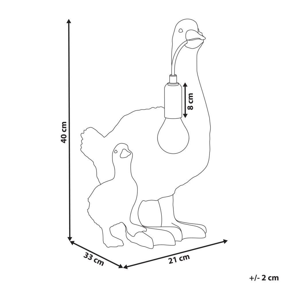 Lampada da tavolo in poliresina dorata a tema animale Luce da comodino Lampada da lettura a forma di anatra Soggiorno Camera da letto Stile Glam