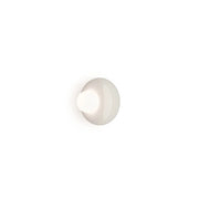 Applique Plafone Vintage Bumbum Ceramica Crema Vetro Opalino 1 Luce G9 D13,5Cm