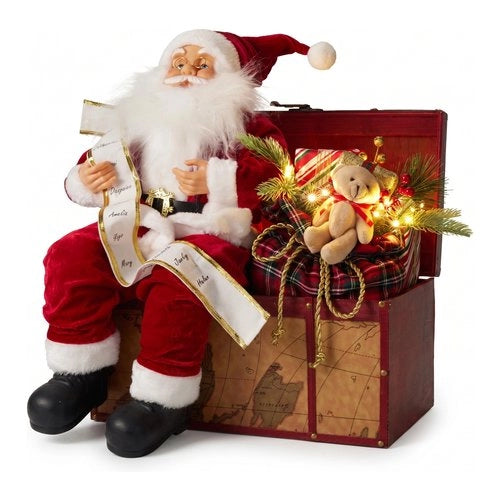 Babbo natale koopman atk000680 con movimento, luci e musica