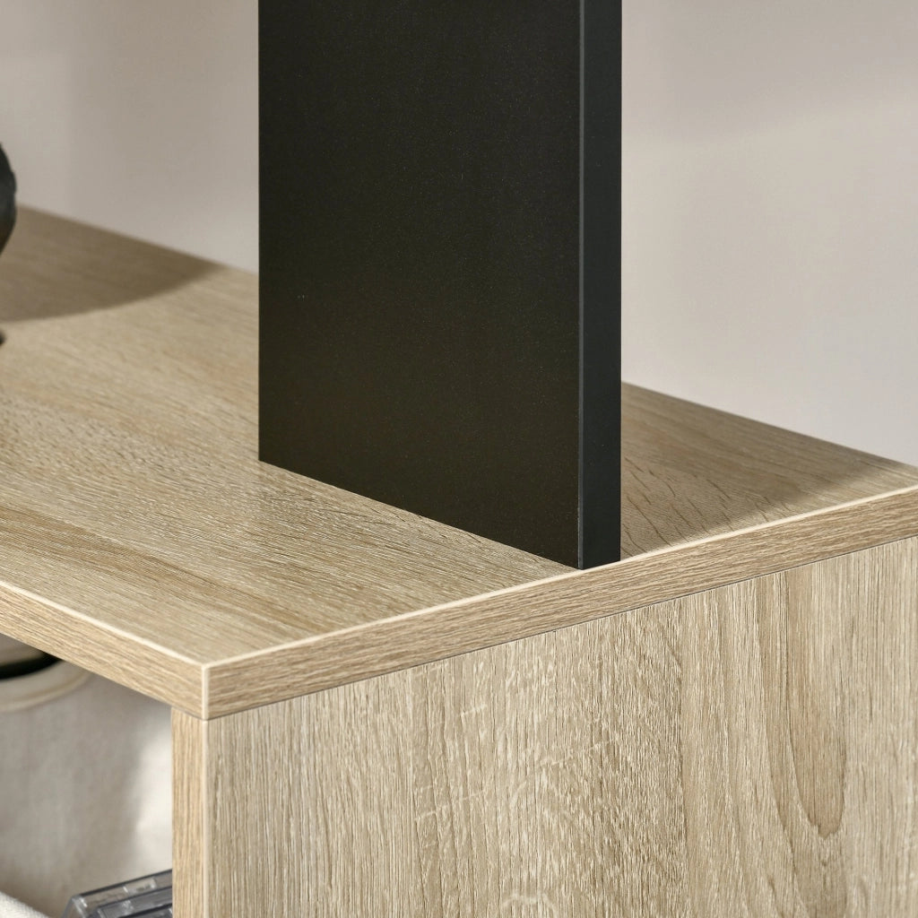 Scrivania da Ufficio 120x60x148 cm con Libreria in Legno Multicolore