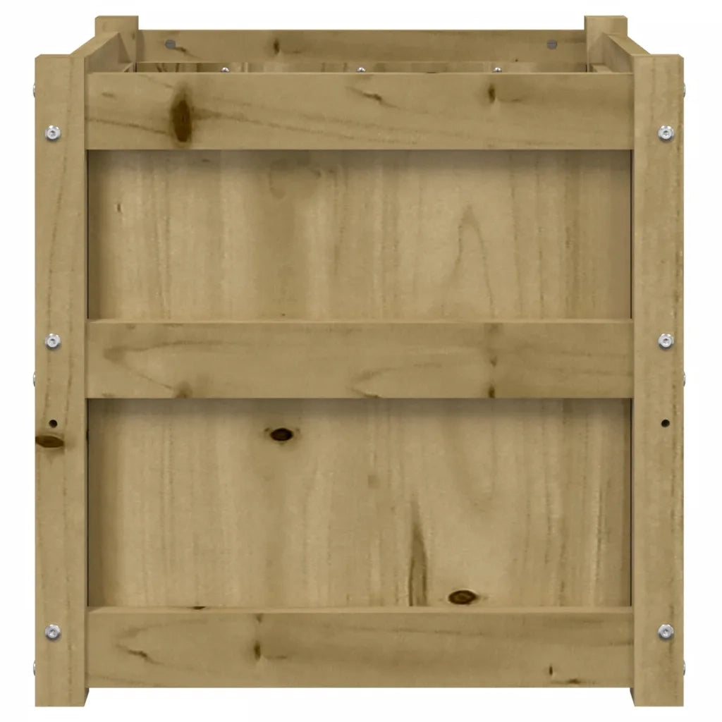 Fioriera da Giardino-Vaso da Esterno 50x50x50 cm in Legno di Pino Impregnato