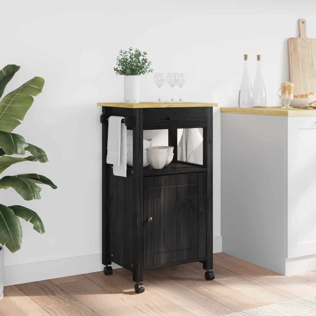 Carrello da Cucina MONZA Nero 48 x 40 x 88,5 cm CFW6157877