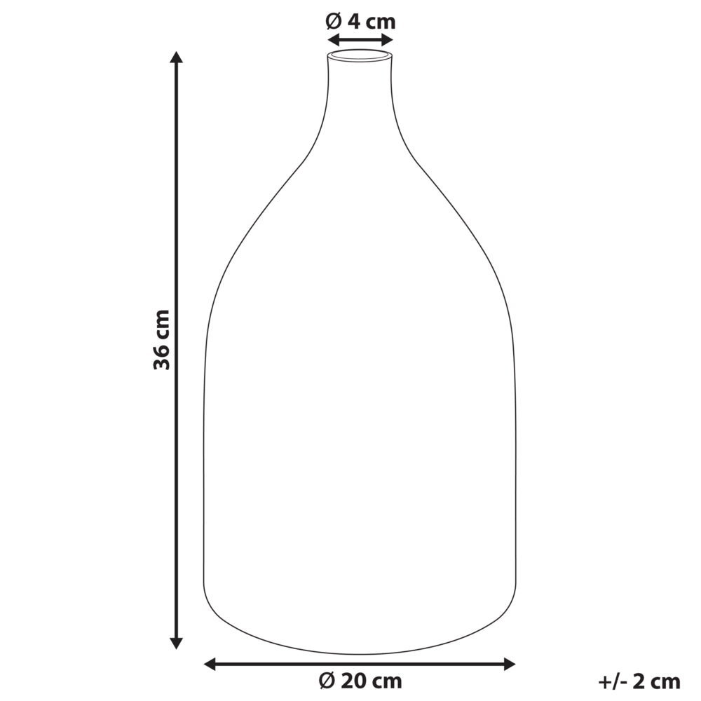 Vaso per fiori in vetro iridescente 36 cm Decorazione per la casa fatta a mano dal design moderno