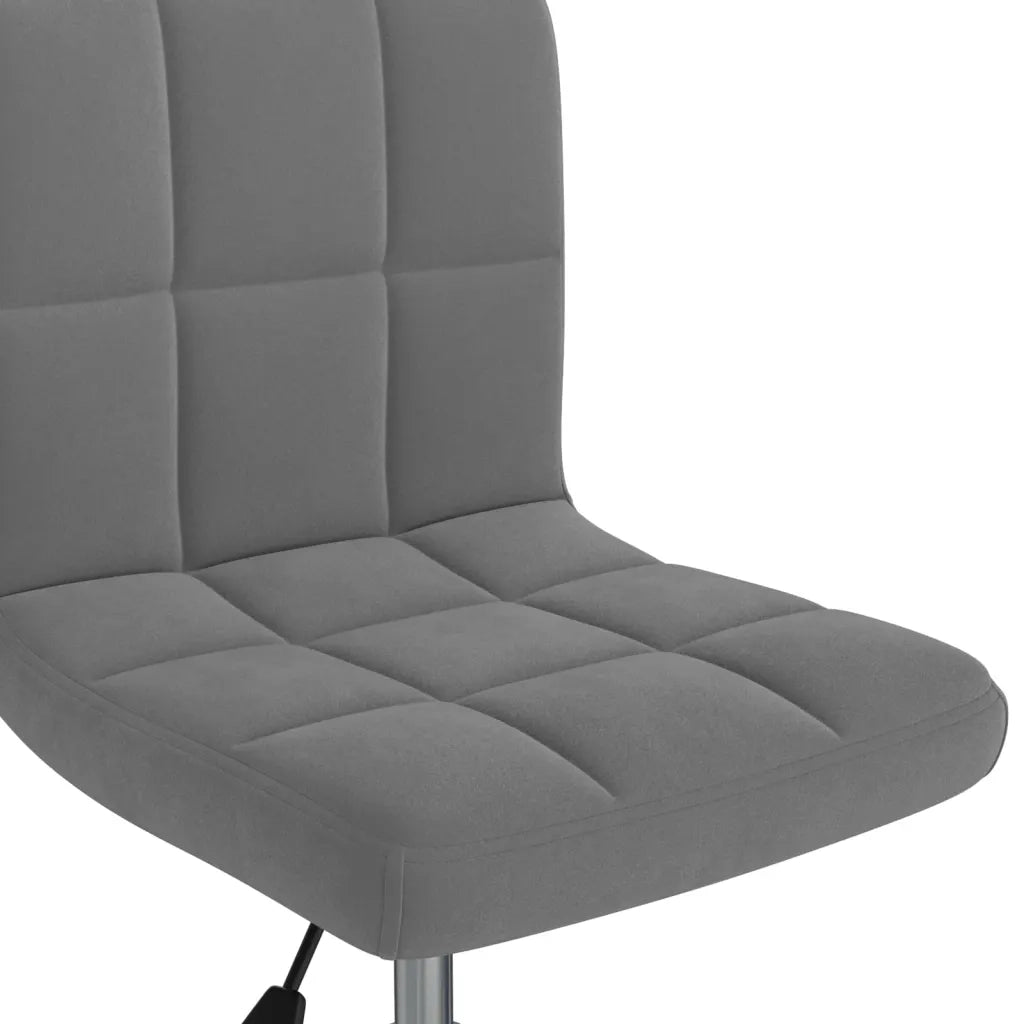 Sedia da Ufficio Girevole Grigio Scuro in Velluto cod mxl 23866