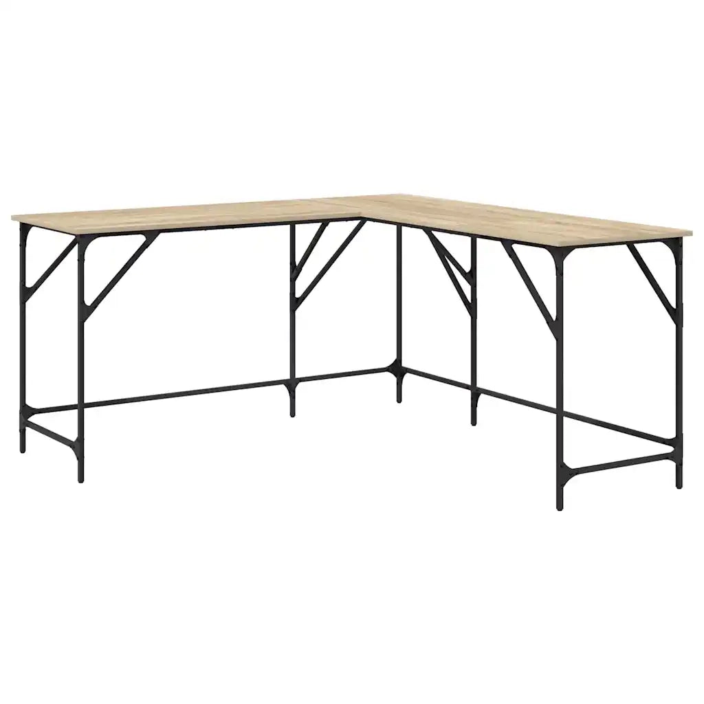 Scrivania Rovere Sonoma 149x149x75 cm in Legno Multistrato 837583