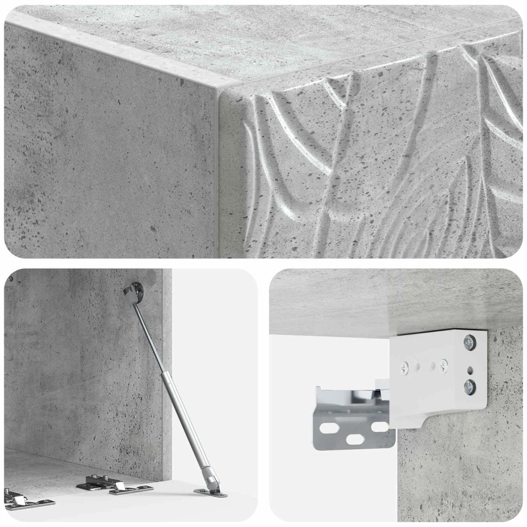 Mobile Porta TV da Muro 98 x 31 cm Grigio Cemento 898898
