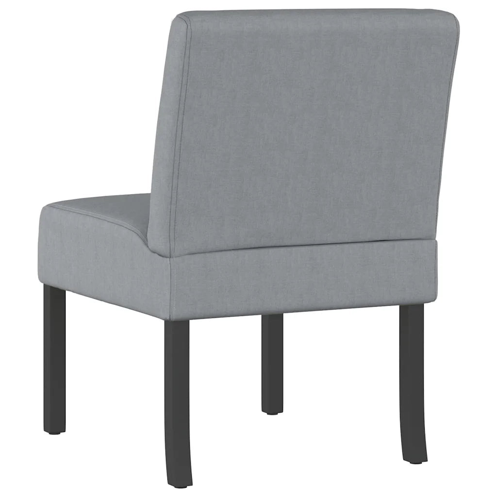 Fauteuil sans accoudoirs gris clair tissu