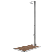 Doccia da giardino con base 220 cm acciaio inox marrone 02_0042041
