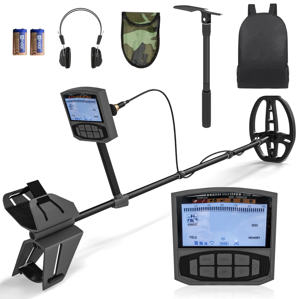 Metal detector portatile per adulti ¨C Minimal ¨C 5 modalit¨¤, schermo LCD, IP68, colore grigio scuro