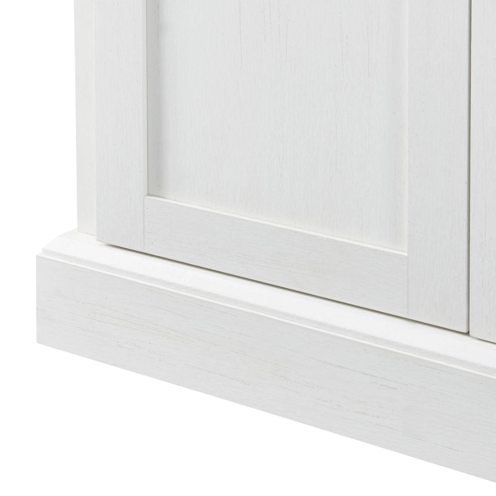 Credenza con 4 Ante e 2 Cassetti ¨C MINIMAL ¨C Bianco Antico/Legno Naturale, 150x86x40 cm