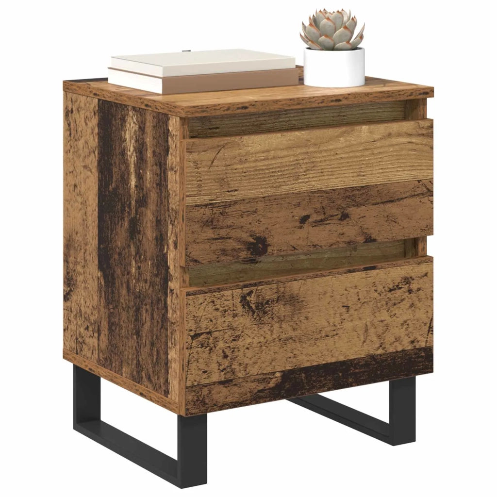 Armadio da Notte 2 pcs Legno vecchio 40 x 35 x 50 cm 881915