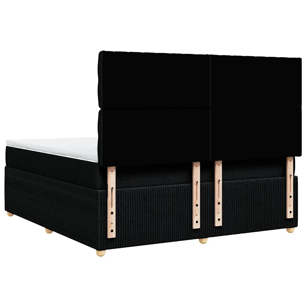 Giroletto a Molle con Materasso Nero 180x200 cm in Tessuto 3292144