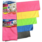 MAURY'S SET 5 PANNI MULTIUSO IN MICROFIBRA IN COLORI ASSORTITI 30 X 40 CM