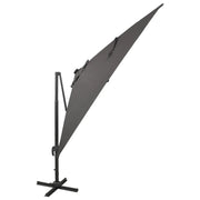 Ombrello | Parasolne a Sbalzo con Palo e Luci a LED Antracite 300 cm