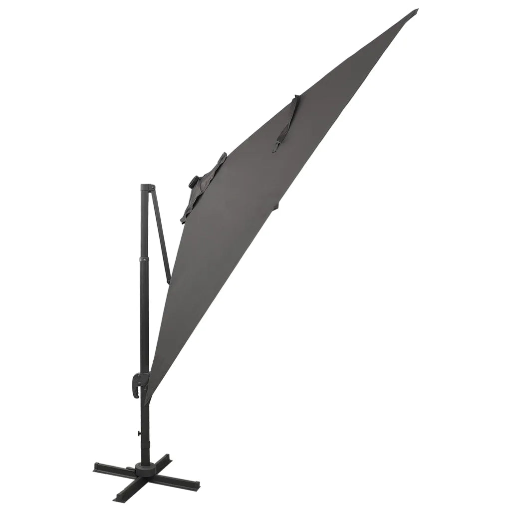 Ombrello | Parasolne a Sbalzo con Palo e Luci a LED Antracite 300 cm