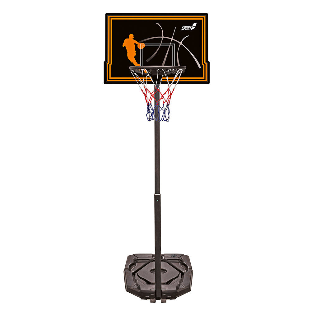 Canestro da Basket Esterno Altezza Allungabile 100-210 cm Base Zavorrabile Nero