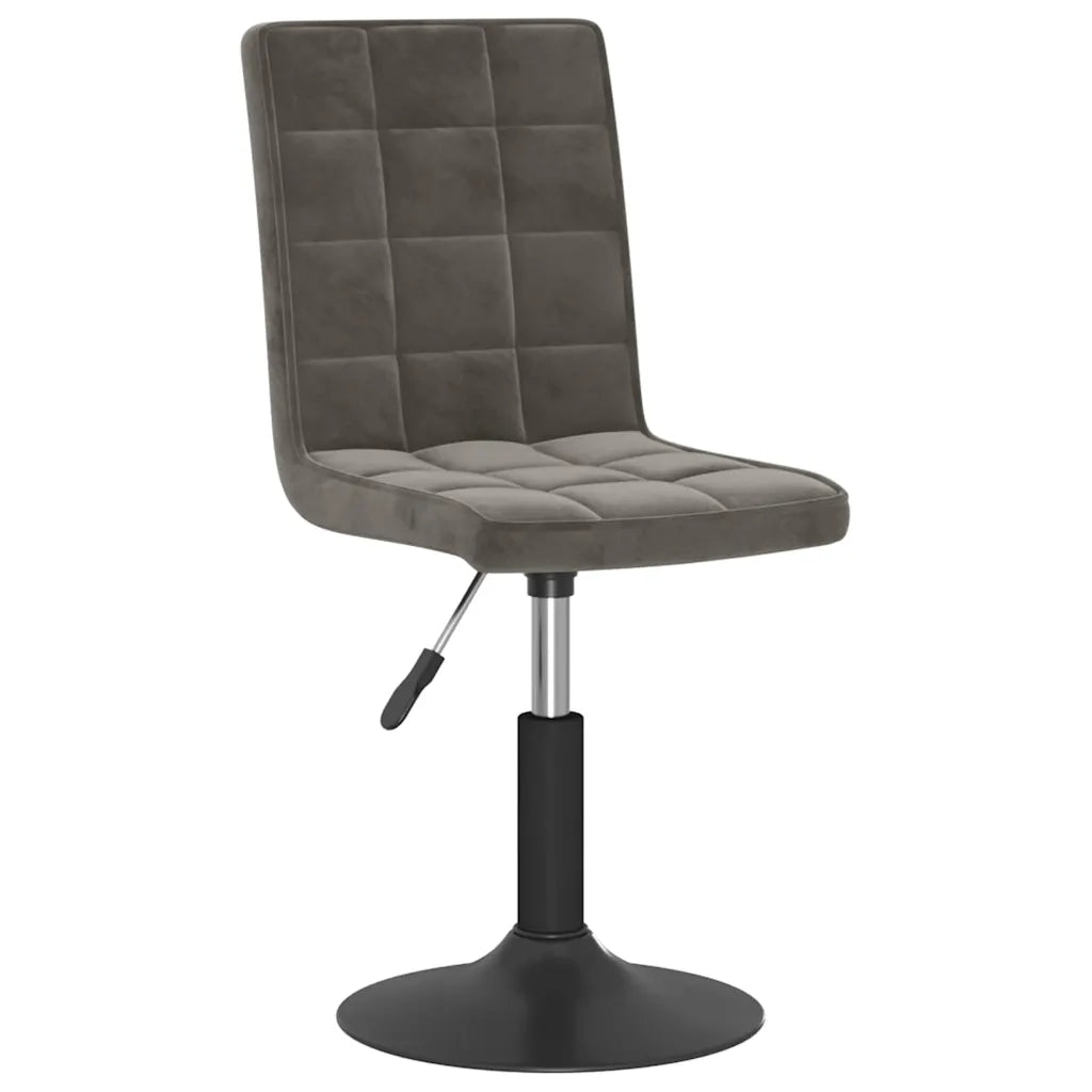 Sedie da Pranzo Girevoli 4 pz Grigio Scuro in Velluto 3089290