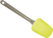 Lepel con manico di plastica trasparente - Spatola di silicone gialla - Dimensioni: 1 x 55 x 235 cm