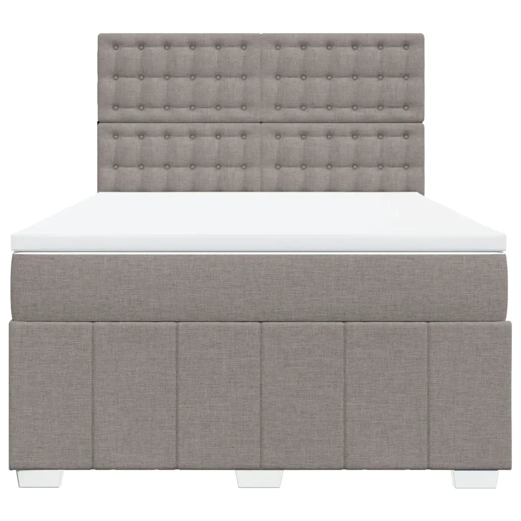 Giroletto a Molle con Materasso Tortora 160x200 cm in Tessuto 3294037