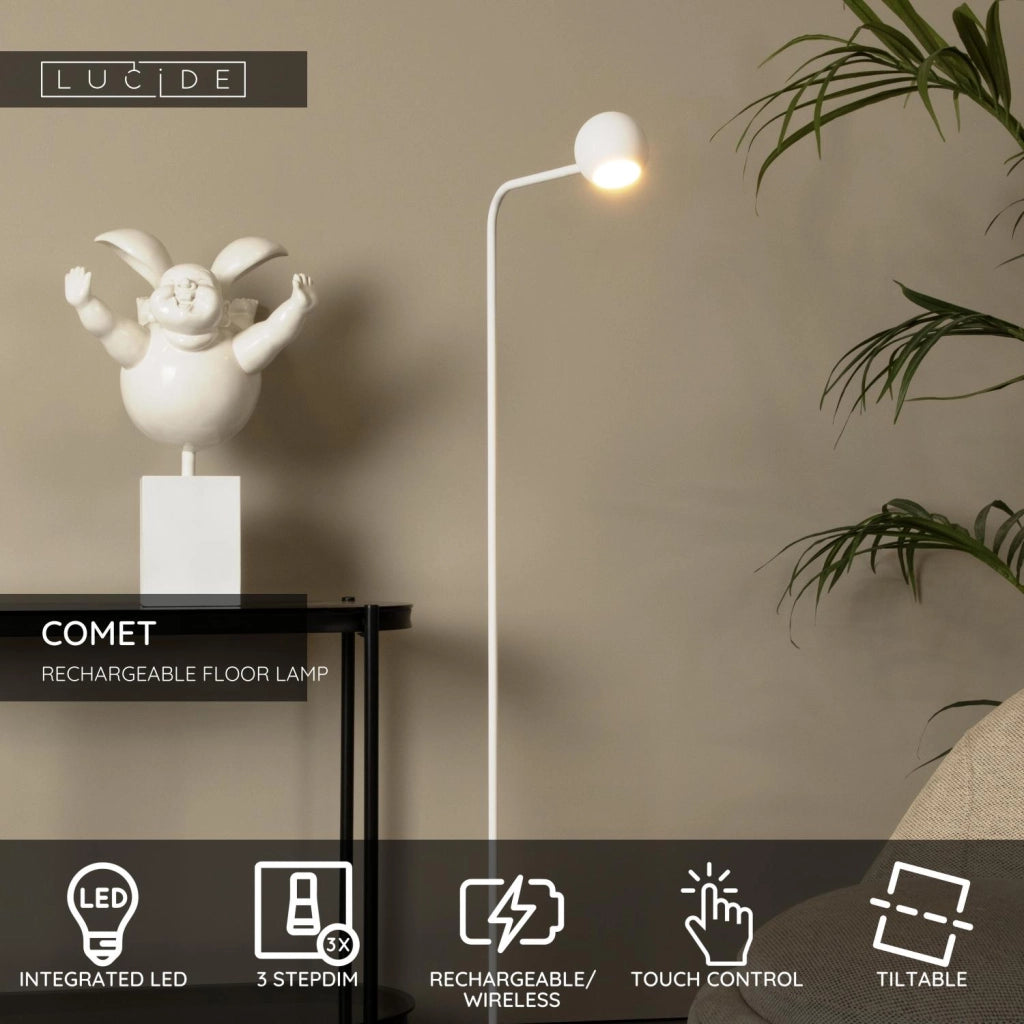 Lampada da terra COMET LED 3W bianca Lucide