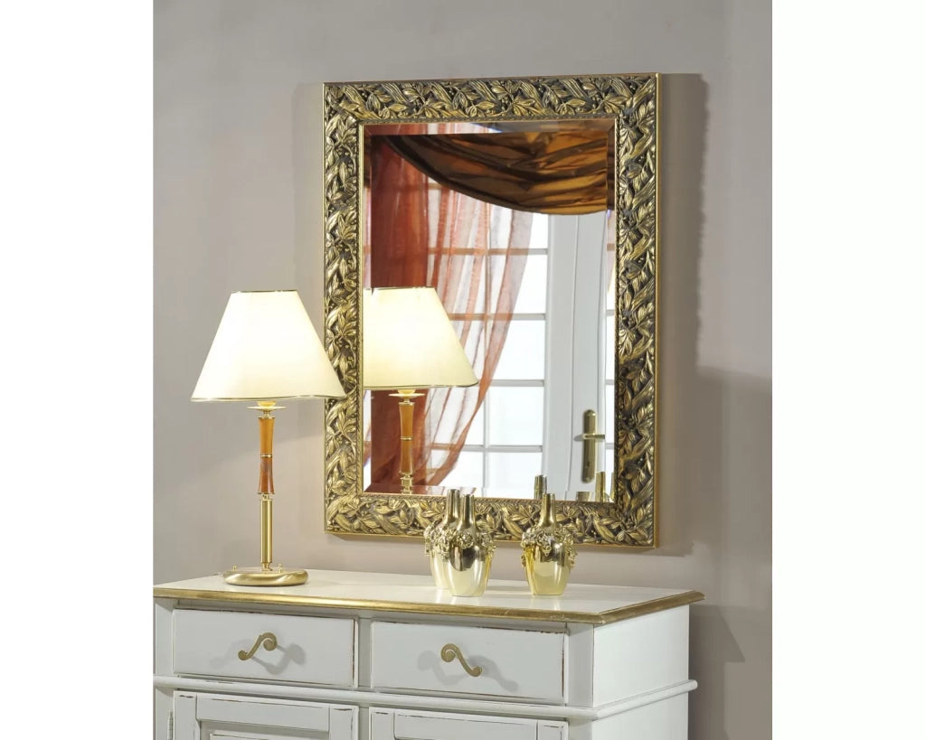 Specchiera in foglia oro rettangolare misure: 90 x 180 x 4