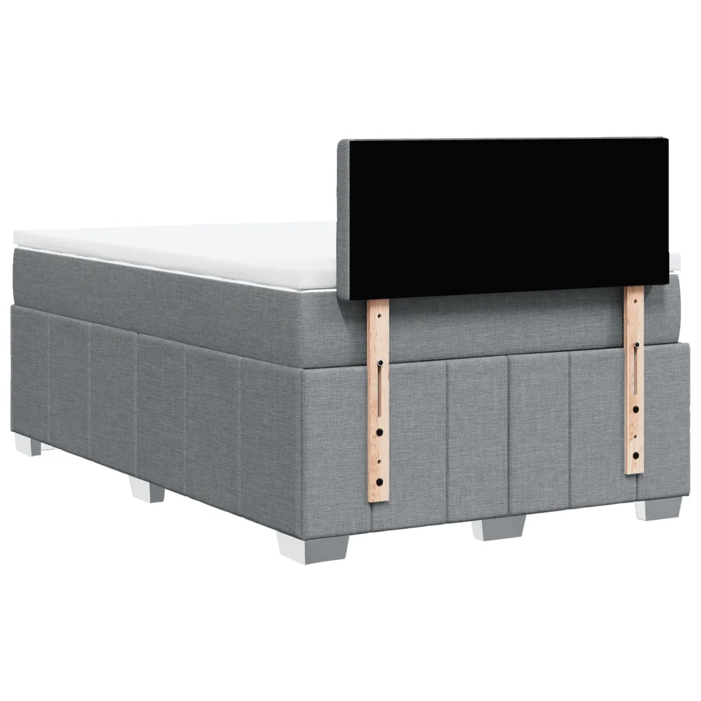 Giroletto a Molle con Materasso Grigio Chiaro 120x200cm Tessuto 3289349