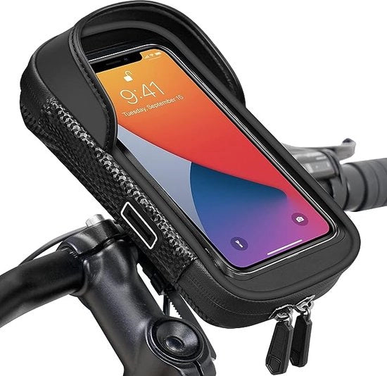 Supporto per smartphone da bicicletta impermeabile con rotazione a 360 gradi - Supporto per smartphone - Nero - Accessori