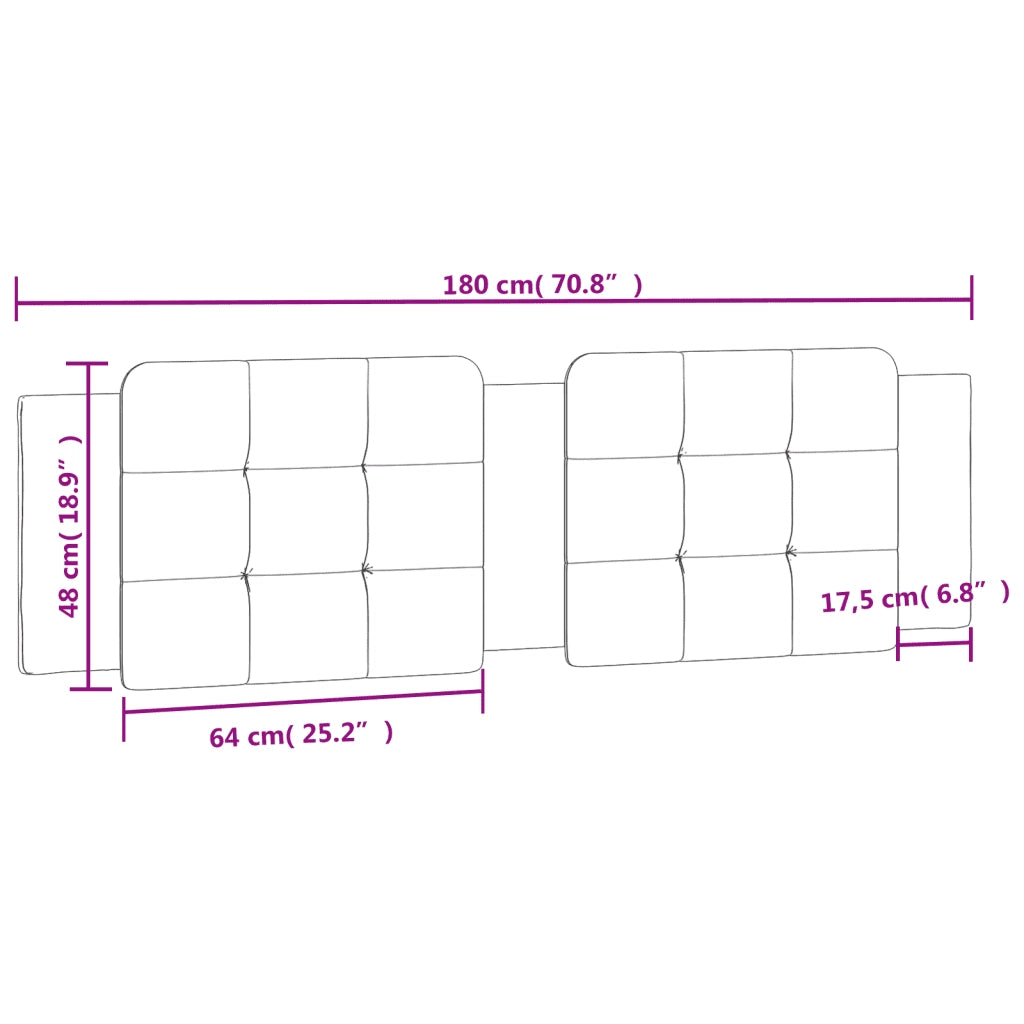 Cuscino Testiera Zadar Bianco 180 cm in Similpelle CFW3577916