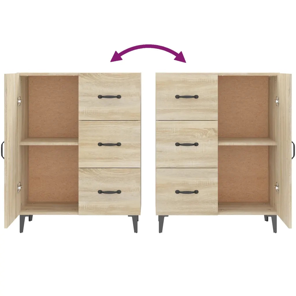 Credenza Rovere Sonoma 69,5x34x90 cm in Legno Multistrato cod mxl 19247