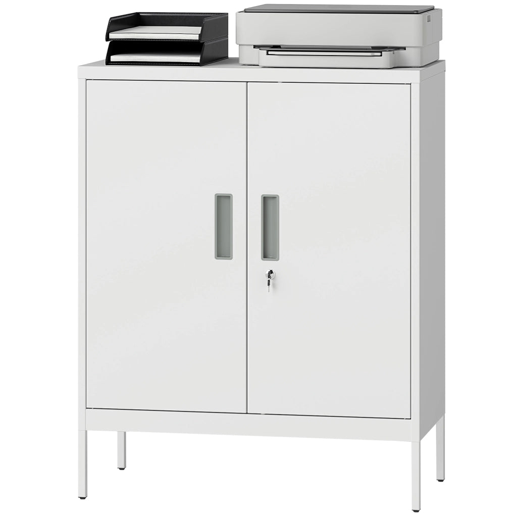 Armadio in acciaio con ante ¨C zephmum ¨C bianco 60x40x180