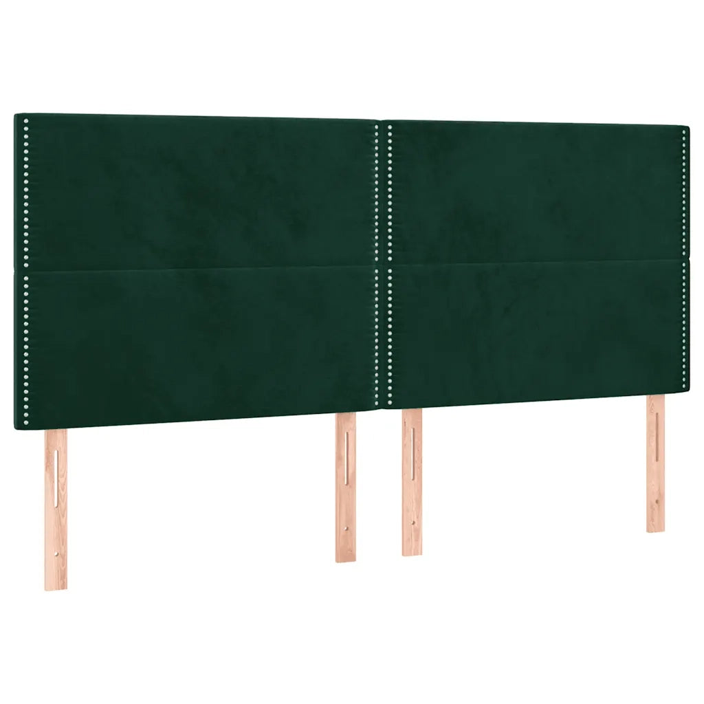 Testiera Verde Scuro 180x5x118/128 cm Velluto 3116255