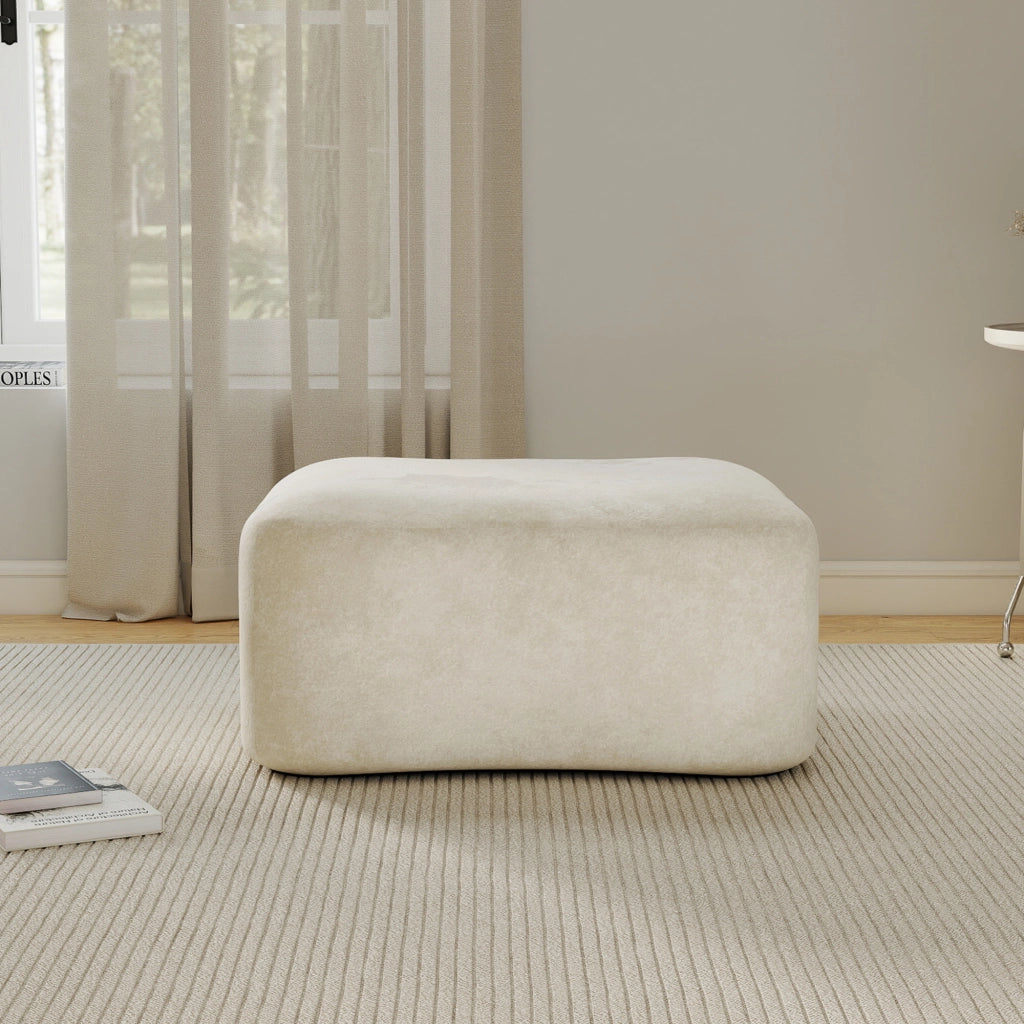 OTTOMANA Modulare 24x24x80 cm in velluto beige