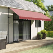 Tessuto di Ricambio per Mantovana da Tenda-Sostituzione della mantovana per tenda Strisce Bordeaux 4 m